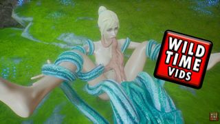 Hot Blonde Fucked By An Alien in the cave