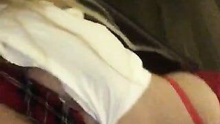 Escaping from school so I can send you my video I feel very horny and I want you to finish taking off my uniform please